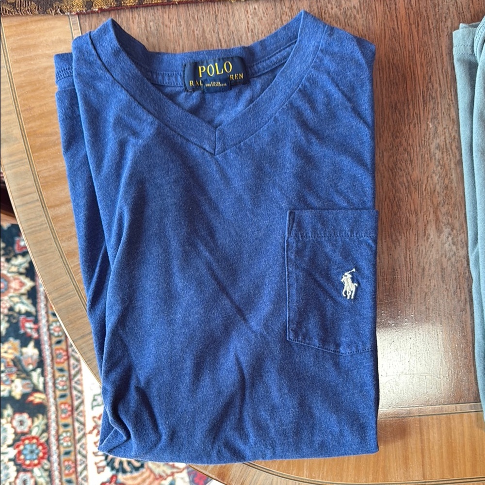Polo Ralph Lauren Blue V-Neck T-Shirt